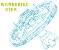 Illustration of "The Wandering Star" spaceship